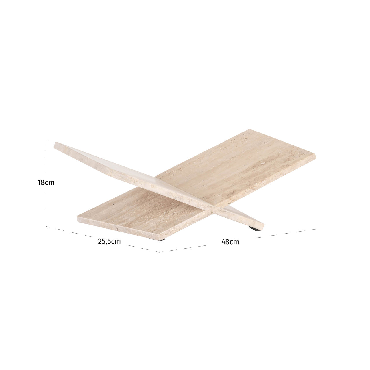 Belice Beige Traverine Bookstand by Richmond Interiors