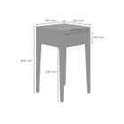 Radford 1 Drawer Bedside Table - Black by D.I. Designs