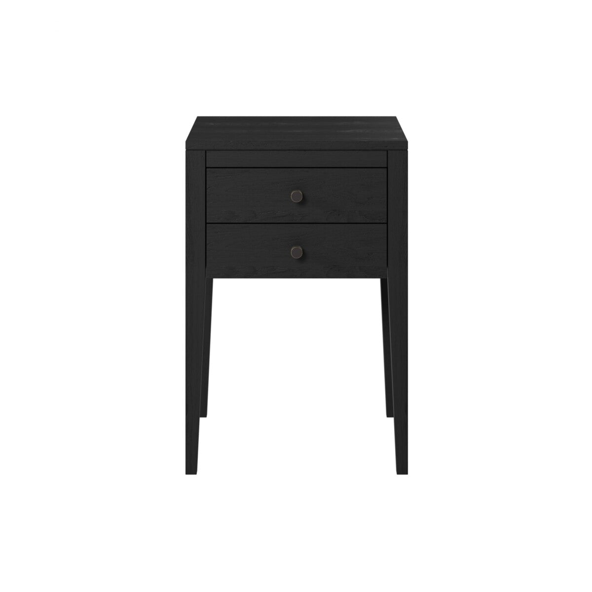 Radford 2 Drawer Bedside Table - Black by D.I. Designs