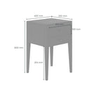 Radford 2 Drawer Bedside Table - Black by D.I. Designs