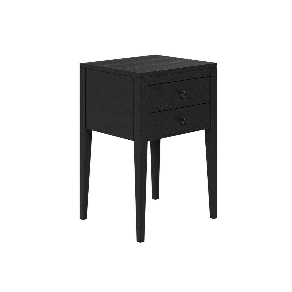 Radford 2 Drawer Bedside Table - Black by D.I. Designs