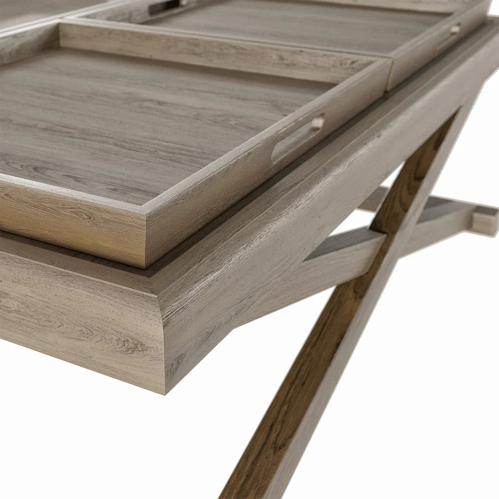 Bentley Coffee Table - Grey Aged Oak by D.I. Designs