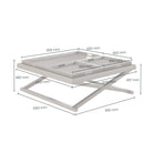Bentley Coffee Table - Grey Aged Oak by D.I. Designs