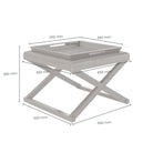 Bentley End Table - Grey Aged Oak by D.I. Designs