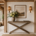 Bentley Console Table - Grey Aged Oak by D.I. Designs