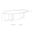 Lugano Textured Dark Oak Wood Dining Table 10 Seater Berkeley Designs