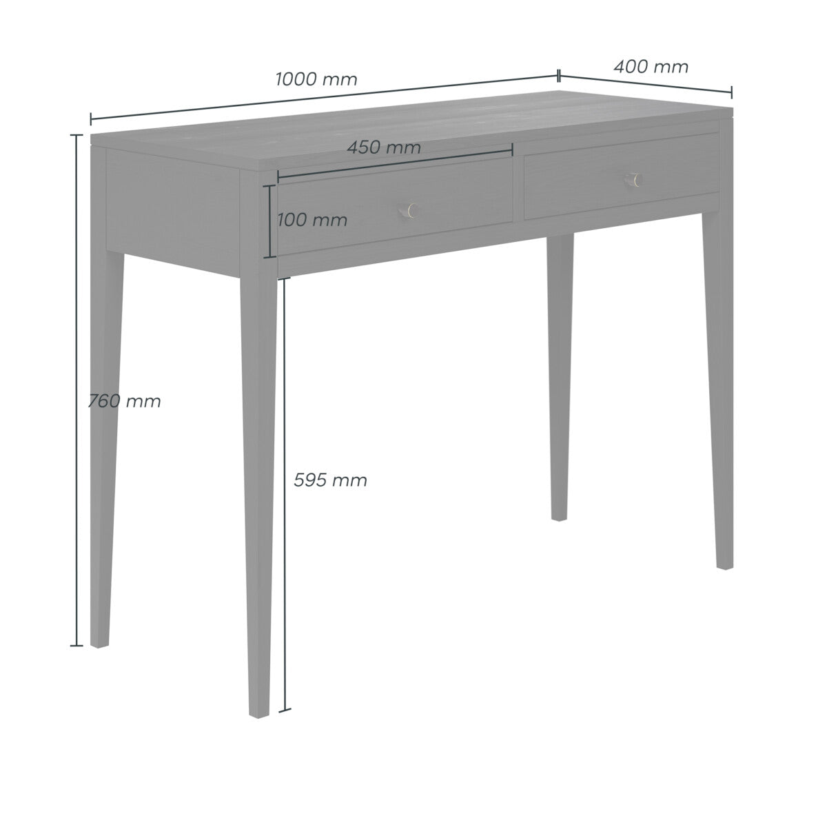 Radford Console Table - Black by D.I. Designs