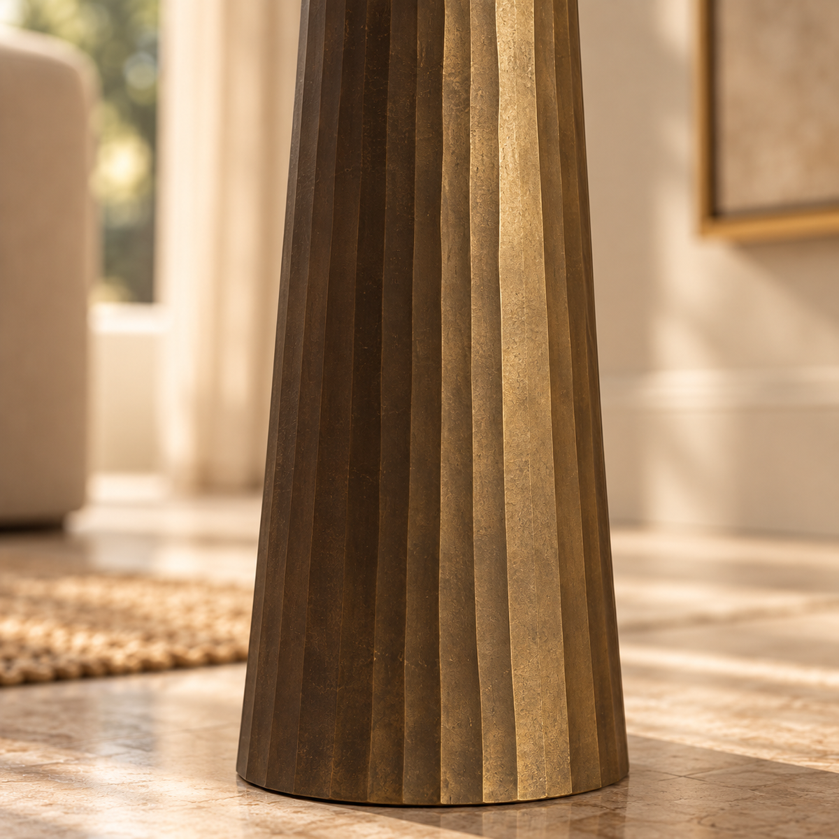 Mijas Dark Brown Bronze Large Floor Lamp Light & Living