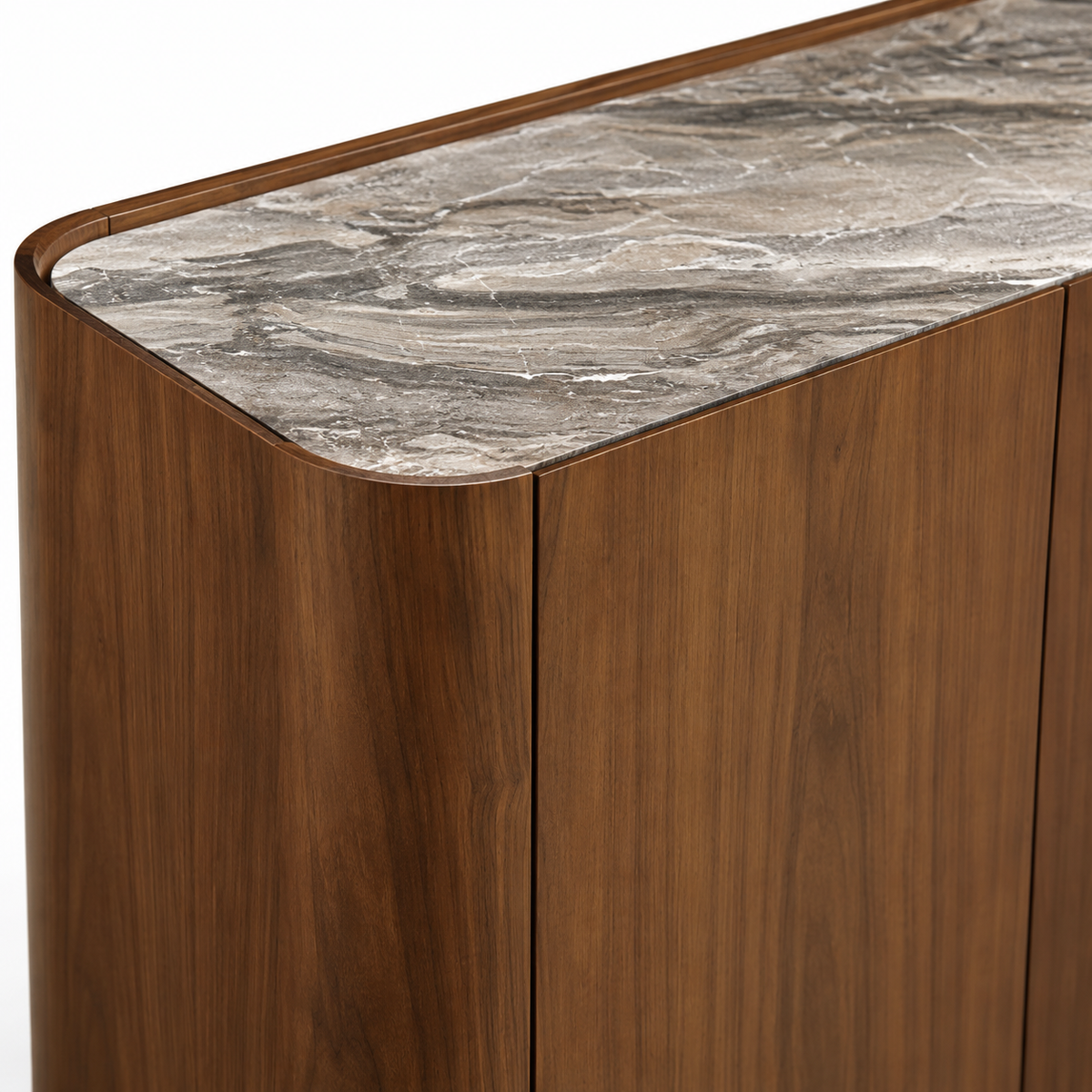 Brooklyn Dark Brown Walnut Veneer Sideboard by Berkeley Designs