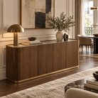Brooklyn Dark Brown Walnut Veneer Sideboard by Berkeley Designs