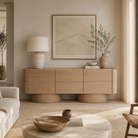 Butka Pale Brown Oak Wood Sideboard by Liang & Eimil