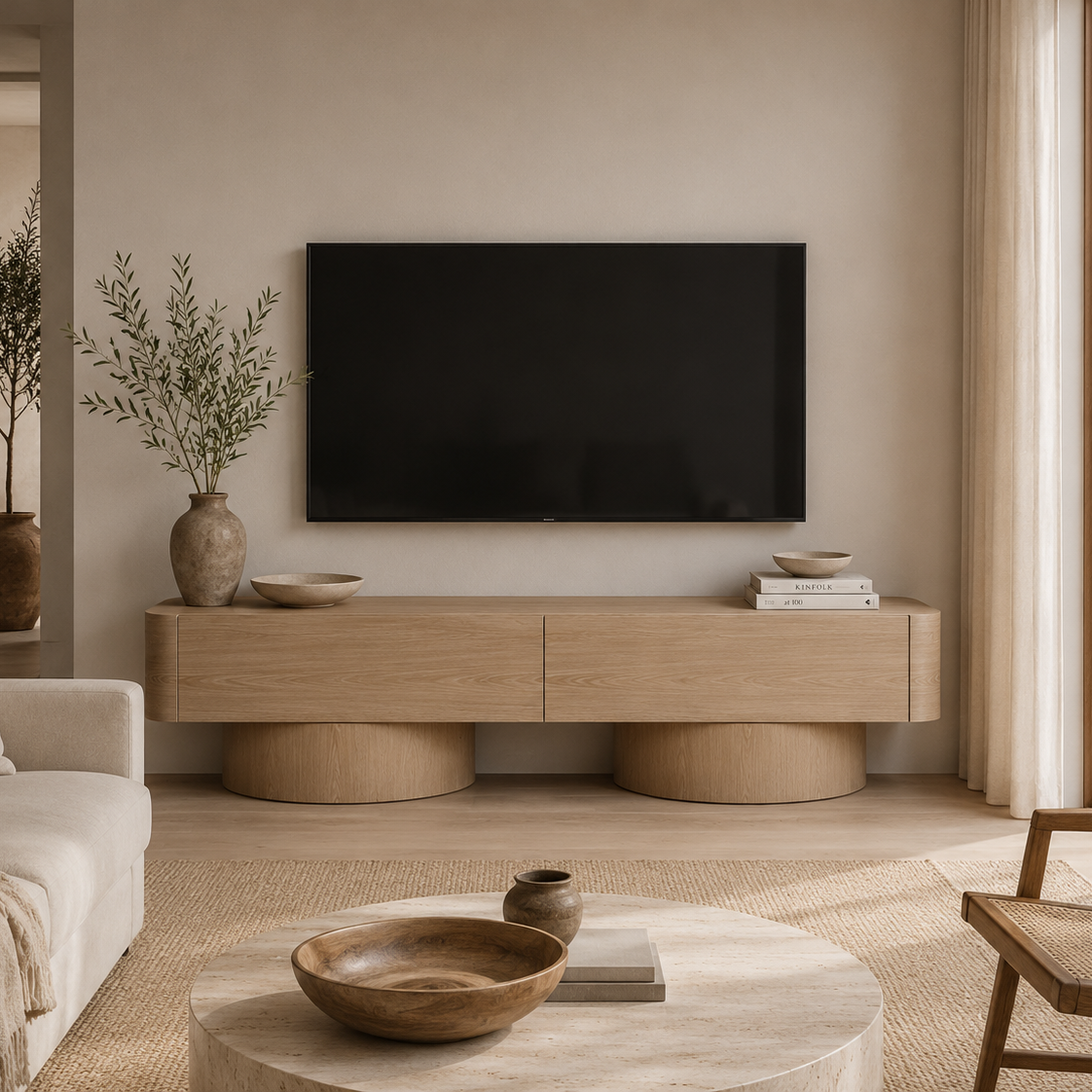 Butka Pale Oak Media Sideboard by Liang & Eimil