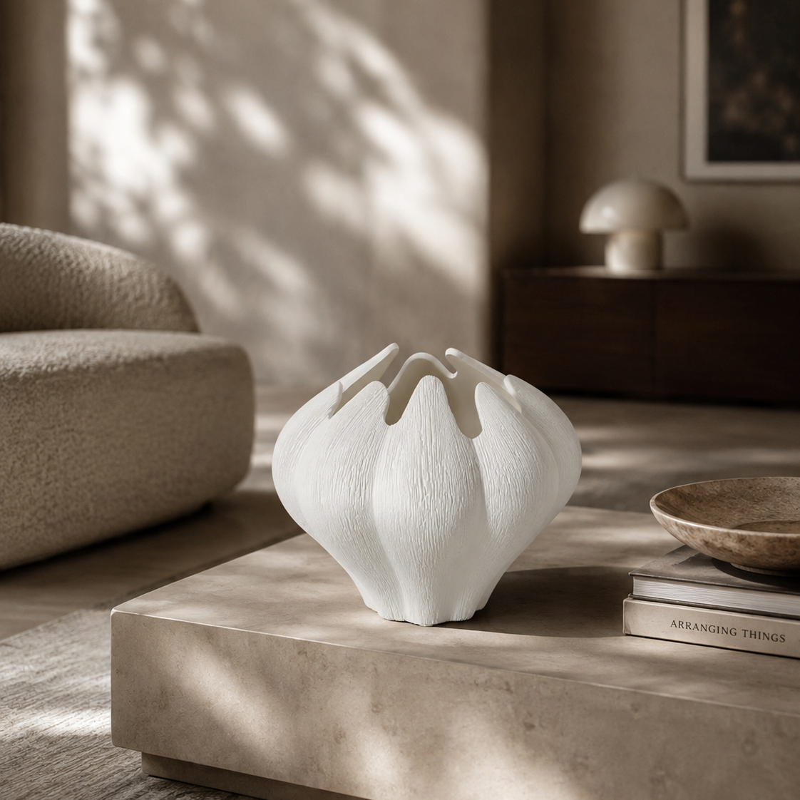 Celeste II White Textured Ceramic Pot Tommy Franks