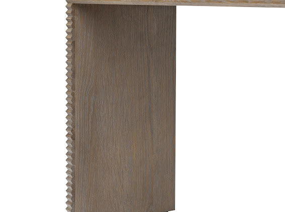 Wickham Wood Console Table - Ribbed Oak by D.I. Designs