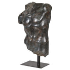 Dark Faux Marble Torso On Plinth by Kensington