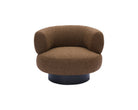 Redeo Swivel Occasional Chair - Capella Fennel Seed | Matt Black Metal (Crib 5) Liang & Eimil