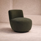 Hopper Swivel Occasional Chair - Hopper Moss | Matt Black Metal (Crib 5) by Liang & Eimil