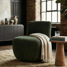 Hopper Swivel Occasional Chair - Hopper Moss | Matt Black Metal (Crib 5) by Liang & Eimil