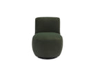 Hopper Swivel Occasional Chair - Hopper Moss | Matt Black Metal (Crib 5) by Liang & Eimil