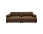 Cameron Sofa - Capela Fennel Seed with Capela Sand Piping | Dark Brown Solid Wood (Crib 5) by Liang & Eimil