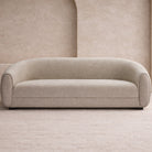 Voltaire Sofa - Capela Sand | Dark Brown Solid Wood (Crib 5) by Liang & Eimil