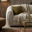 Voltaire Sofa - Capela Sand | Dark Brown Solid Wood (Crib 5) by Liang & Eimil