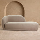 Curva Taupe Velvet Chaise Sofa (Crib 5) Liang & Eimil