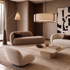 Curva Taupe Velvet Chaise Sofa (Crib 5) Liang & Eimil