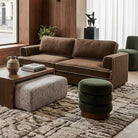 Trace Footstool - Hopper Moss | Mid Brown Oak Sold Wood (Crib 5) by Liang & Eimil