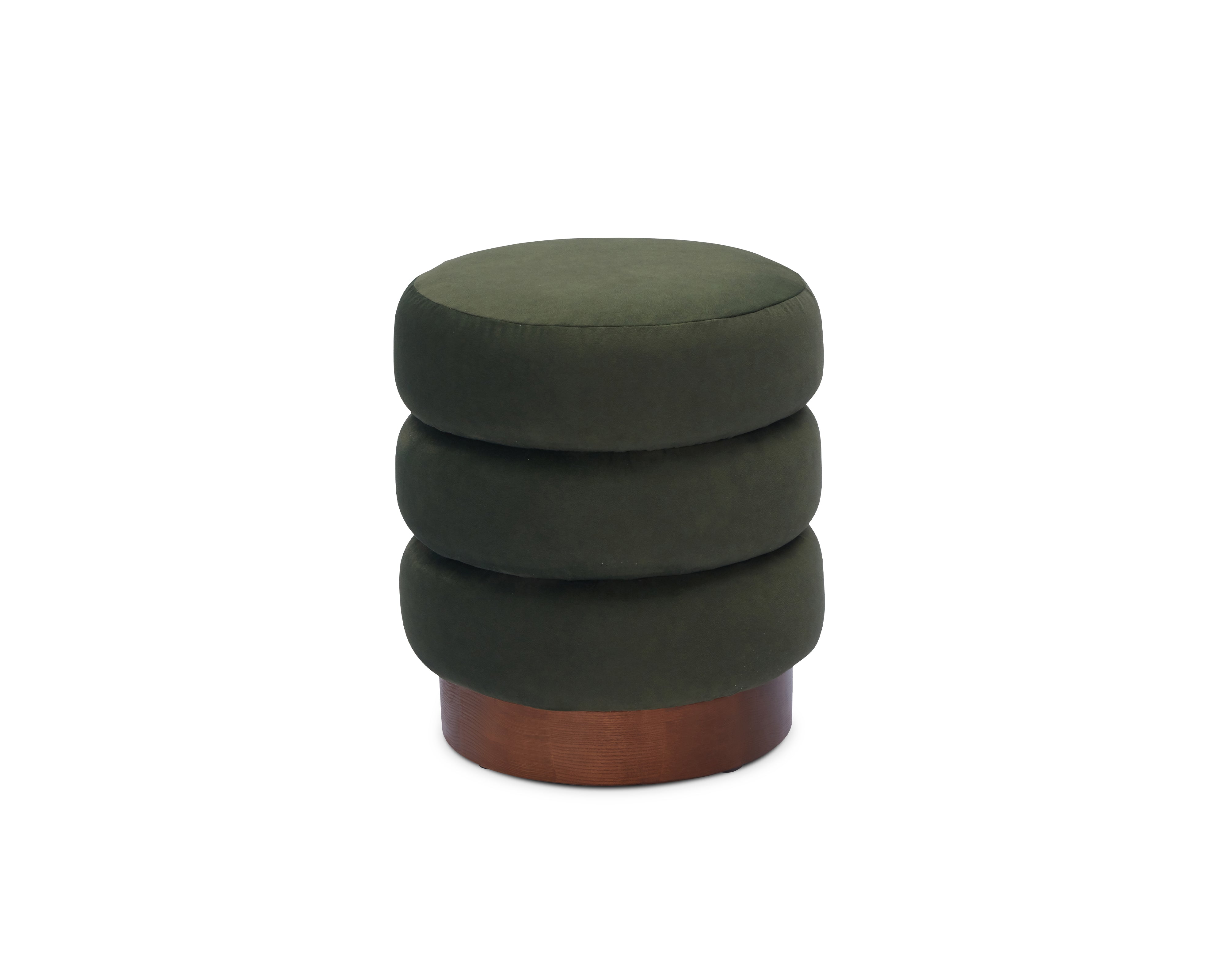 Trace Footstool - Hopper Moss | Mid Brown Oak Sold Wood (Crib 5) by Liang & Eimil
