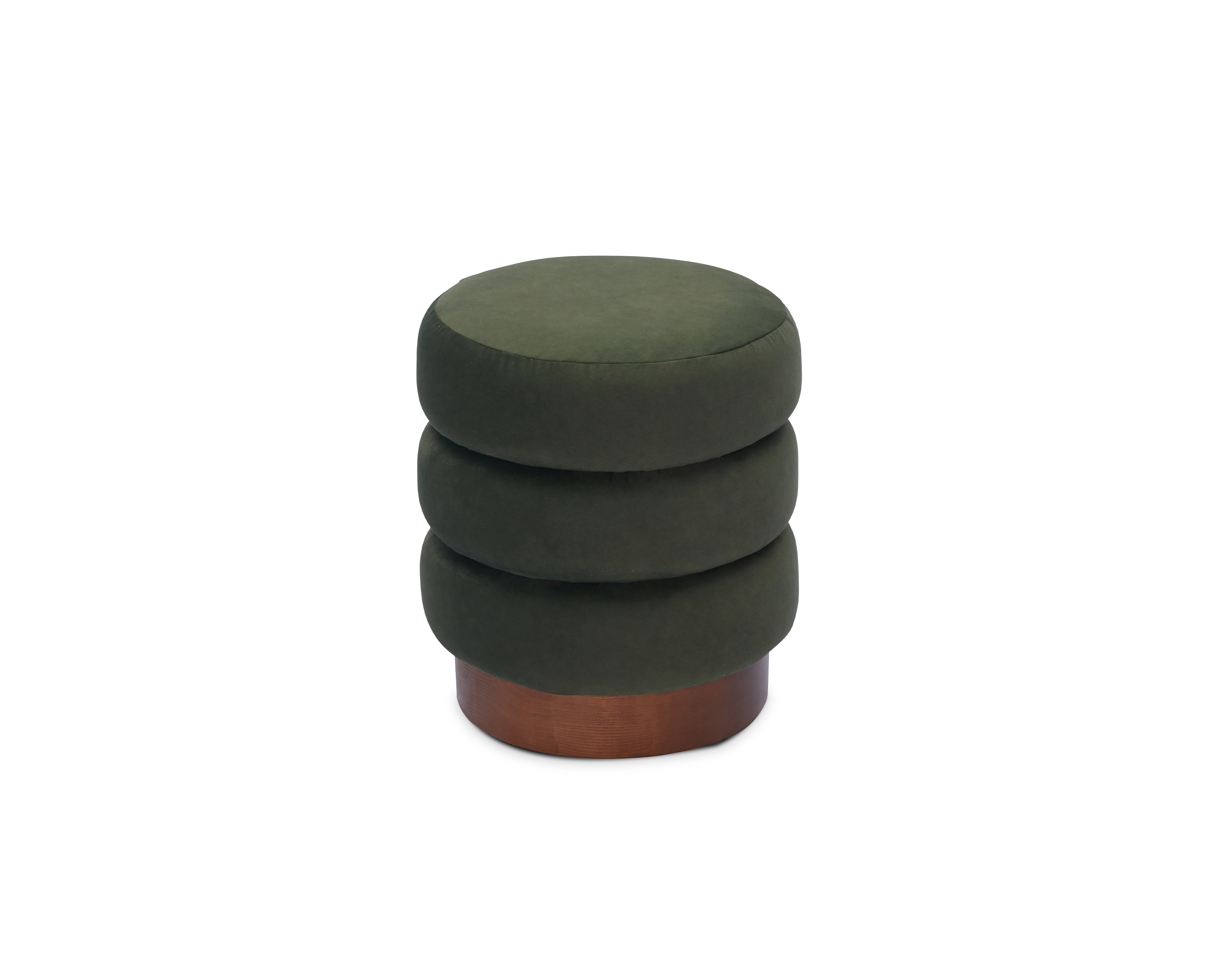 Trace Footstool - Hopper Moss | Mid Brown Oak Sold Wood (Crib 5) by Liang & Eimil