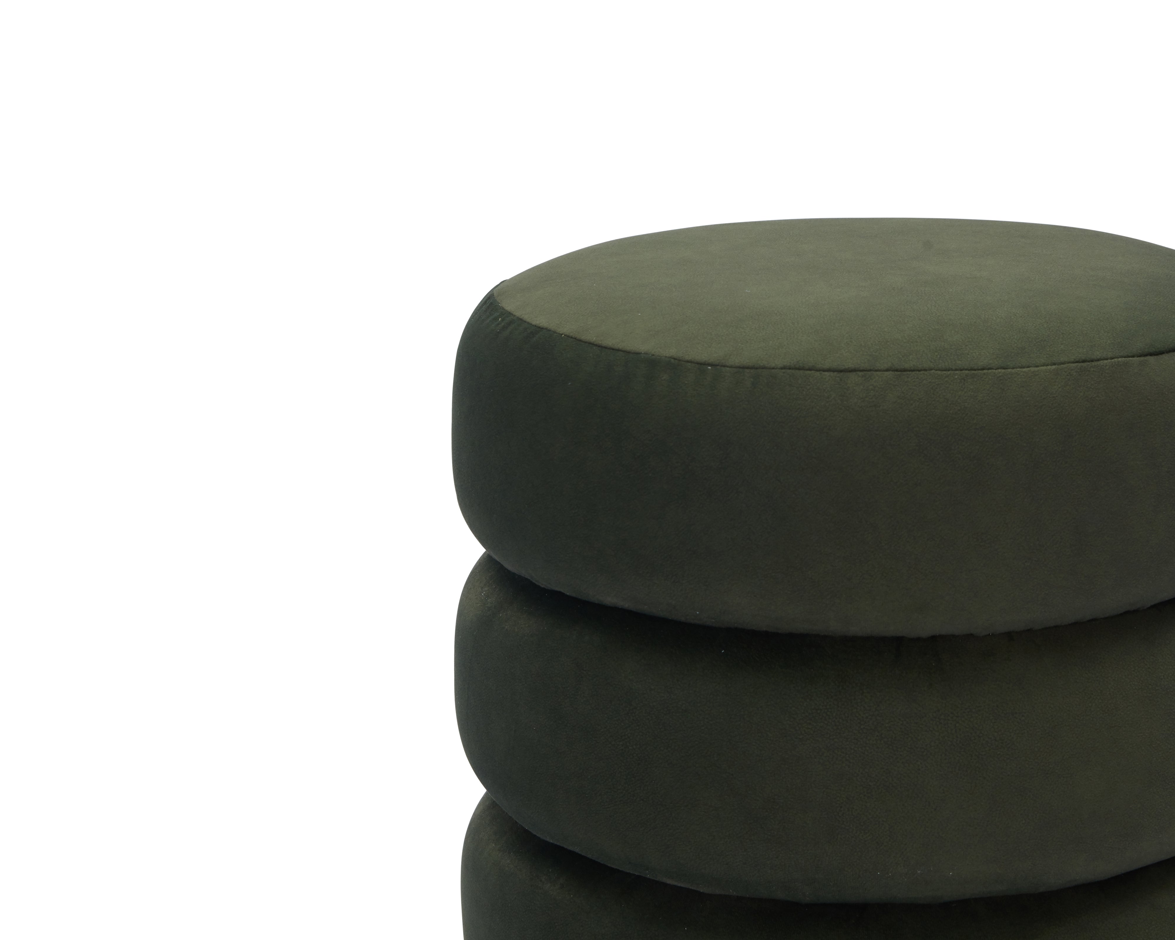 Trace Footstool - Hopper Moss | Mid Brown Oak Sold Wood (Crib 5) by Liang & Eimil