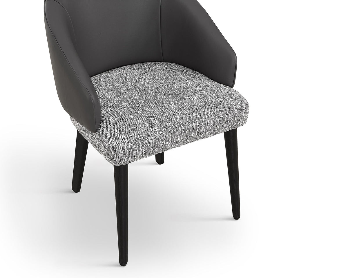 Agadir Dining Chair (Crib 5) - Kelpa Grey/Vegan Grey Leather Liang & Eimil