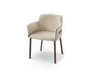 Tessa Dining Chair (set of 2) - (Crib 5) Field Beige Fabric & Hairline Antique Brass by Liang & Eimil