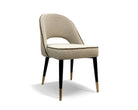 Yves Dining Chair (set of 2) - (Crib 5) Capella Sand with Capella Fennel Seed Piping Liang & Eimil