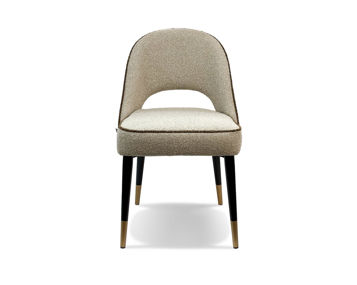 Yves Dining Chair (set of 2) - (Crib 5) Capella Sand with Capella Fennel Seed Piping Liang & Eimil