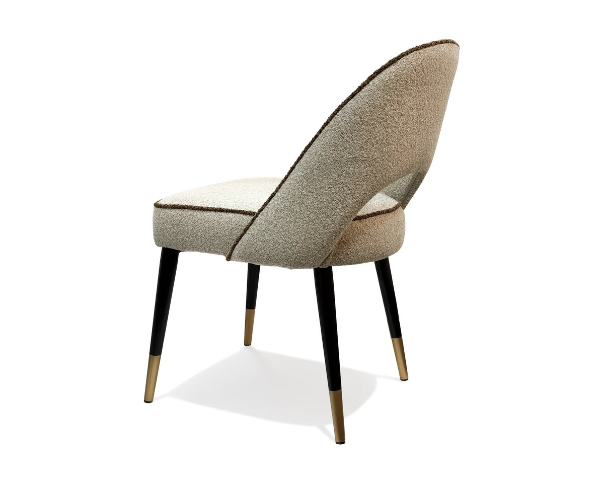 Yves Dining Chair (set of 2) - (Crib 5) Capella Sand with Capella Fennel Seed Piping Liang & Eimil
