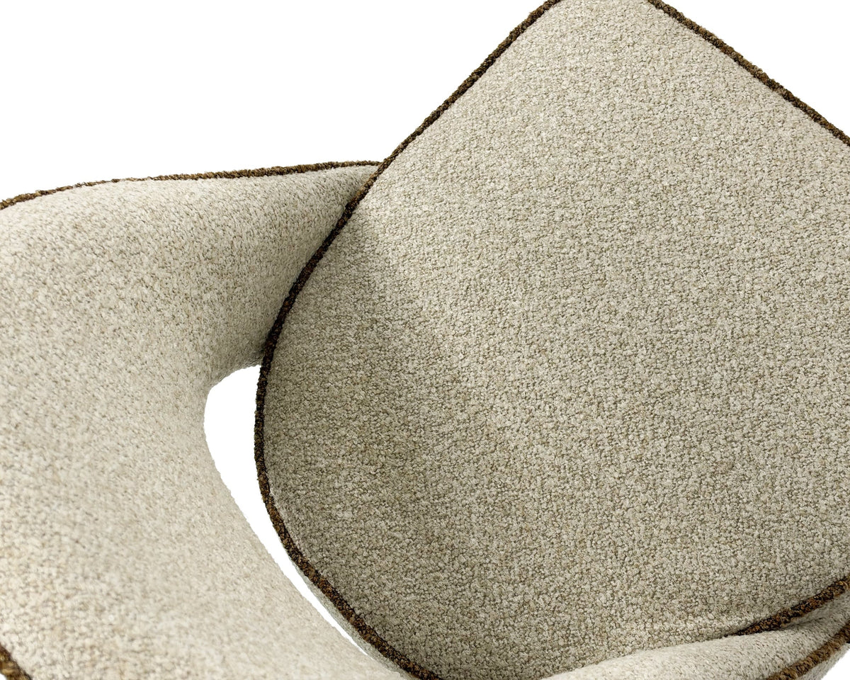 Yves Dining Chair (set of 2) - (Crib 5) Capella Sand with Capella Fennel Seed Piping Liang & Eimil