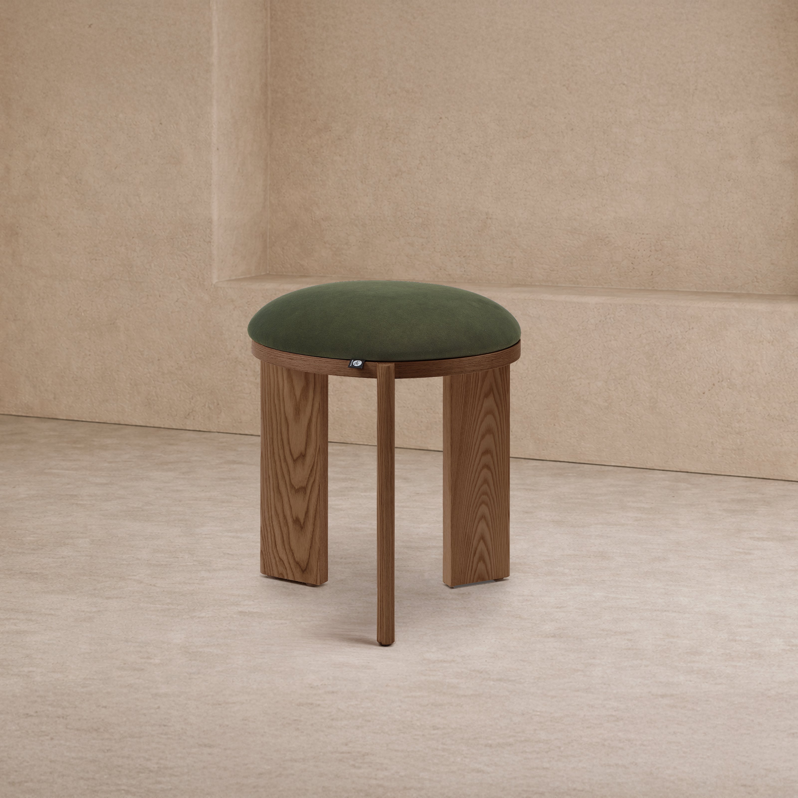 Lia Foot Stool - (Crib 5) Hopper Moss & Brushed Brown by Liang & Eimil
