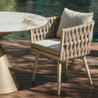 Charly Outdoor Dining Chair - (Crib 5) Forest Beige & Warm Ivory by Liang & Eimil