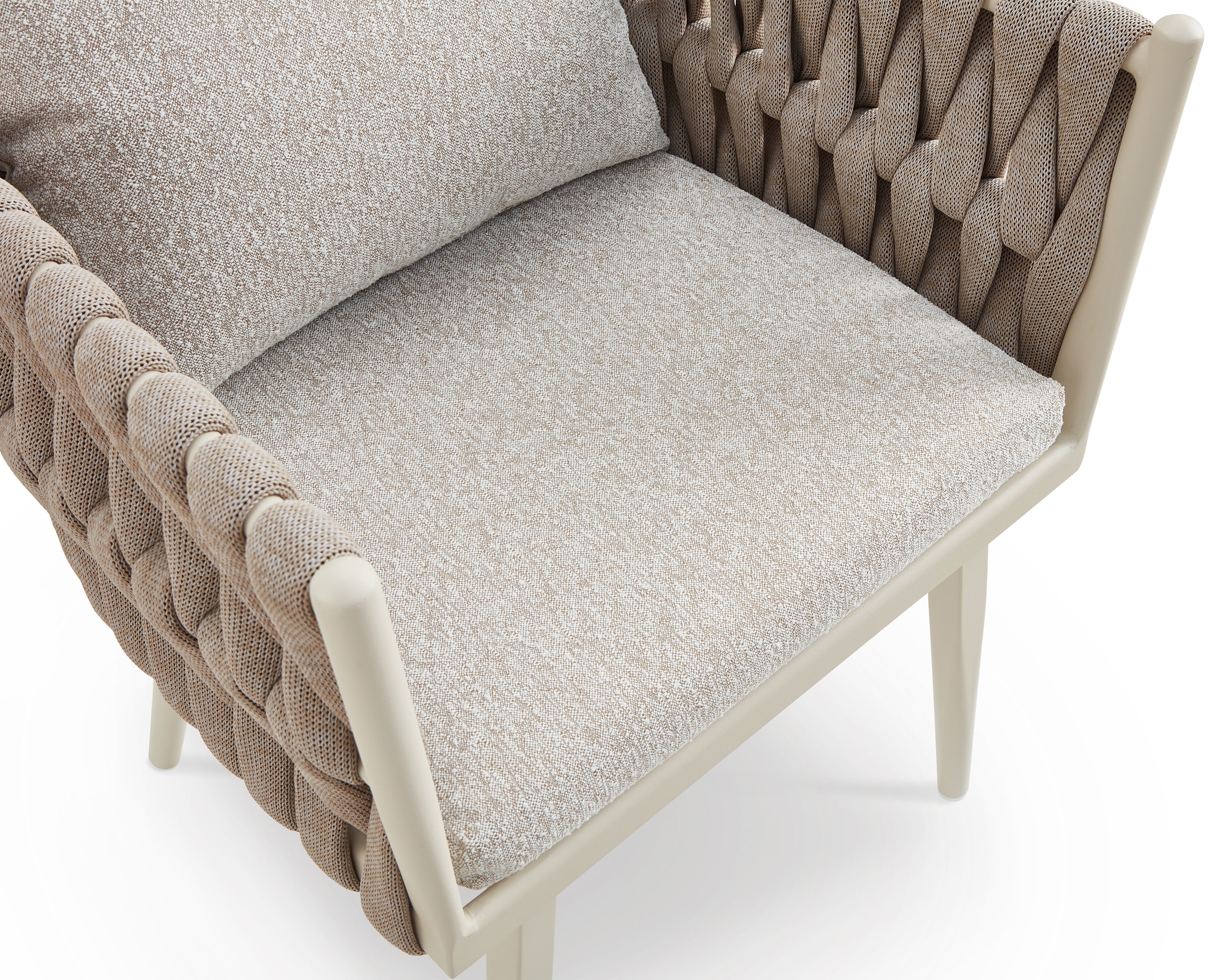Charly Outdoor Dining Chair - (Crib 5) Forest Beige & Warm Ivory by Liang & Eimil