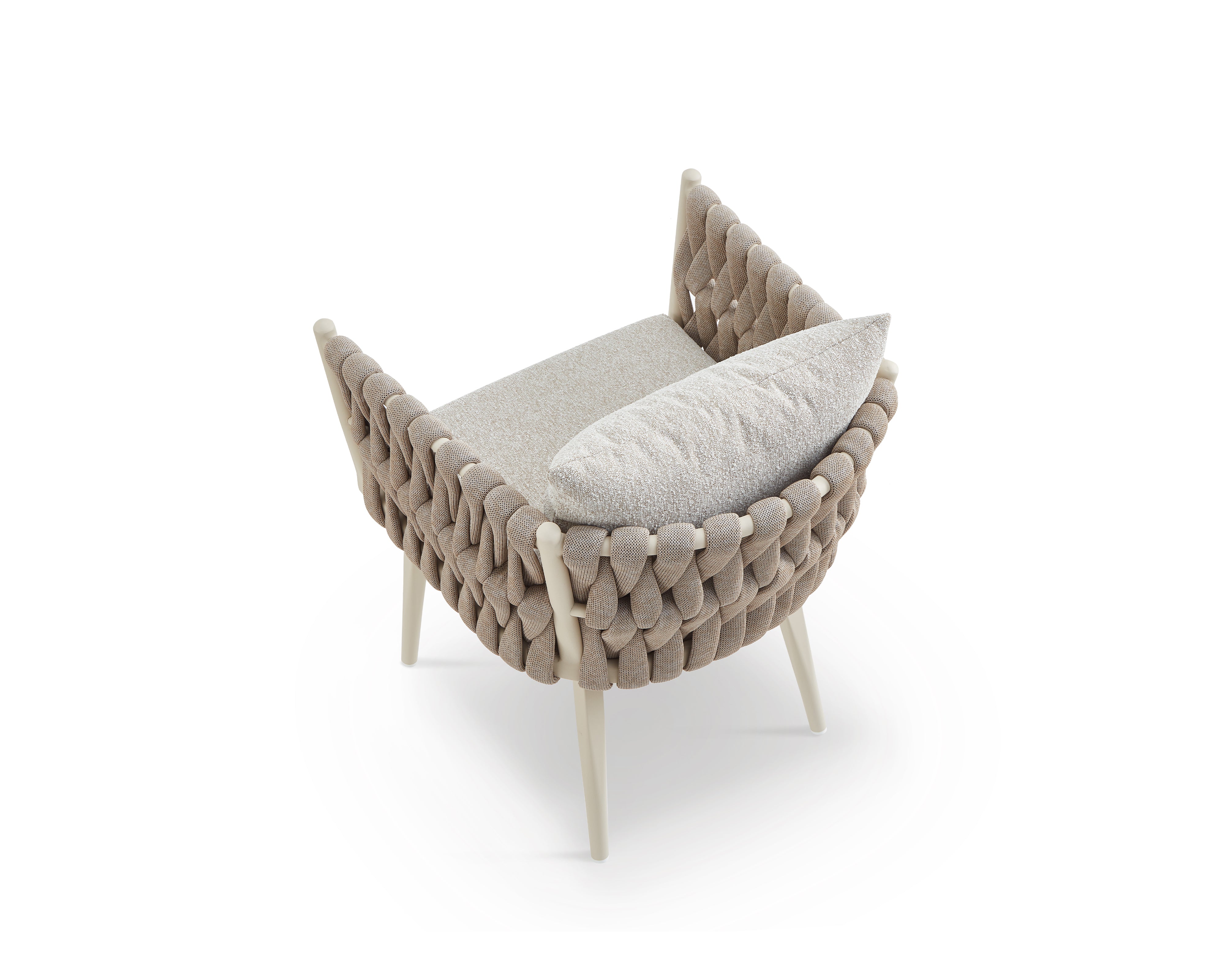 Charly Outdoor Dining Chair - (Crib 5) Forest Beige & Warm Ivory by Liang & Eimil
