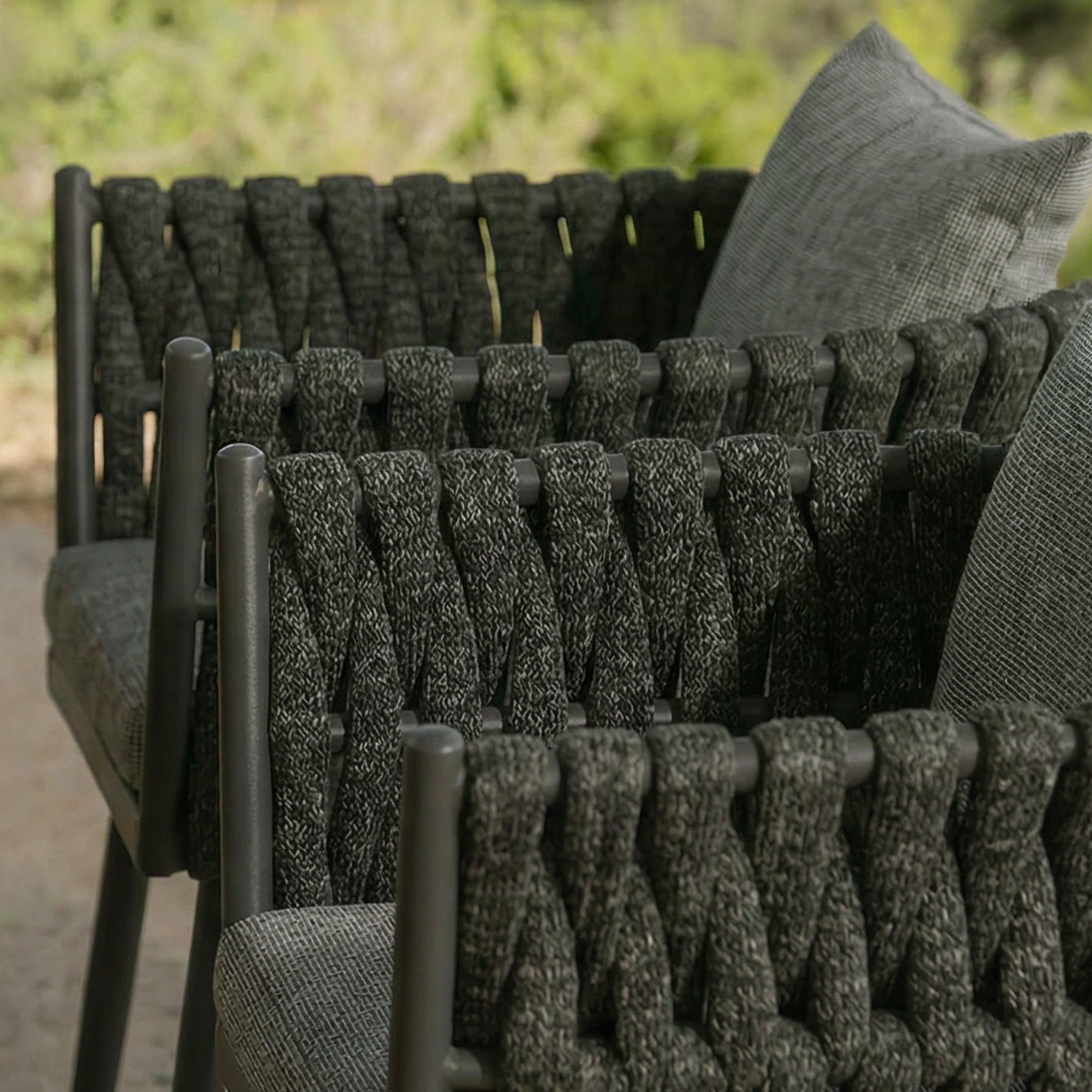 Charly Outdoor Dining Chair - (Crib 5) Hunter Stone and Charcoal Grey by Liang & Eimil