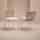 Ariana Forest Beige & Warm Ivory Outdoor Dining Chair (Set of 2) - (Crib 5) by Liang & Eimil