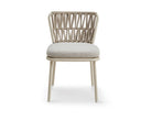 Ariana Outdoor Dining Chair (set of 2) - (Crib 5) Forest Beige & Warm Ivory by Liang & Eimil