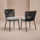 Ariana Hunter Stone & Charcoal Grey Outdoor Dining Chair (Set of 2) - (Crib 5) by Liang & Eimil