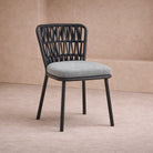 Ariana Outdoor Dining Chair (set of 2) - (Crib 5) Hunter Stone and Charcoal Grey by Liang & Eimil