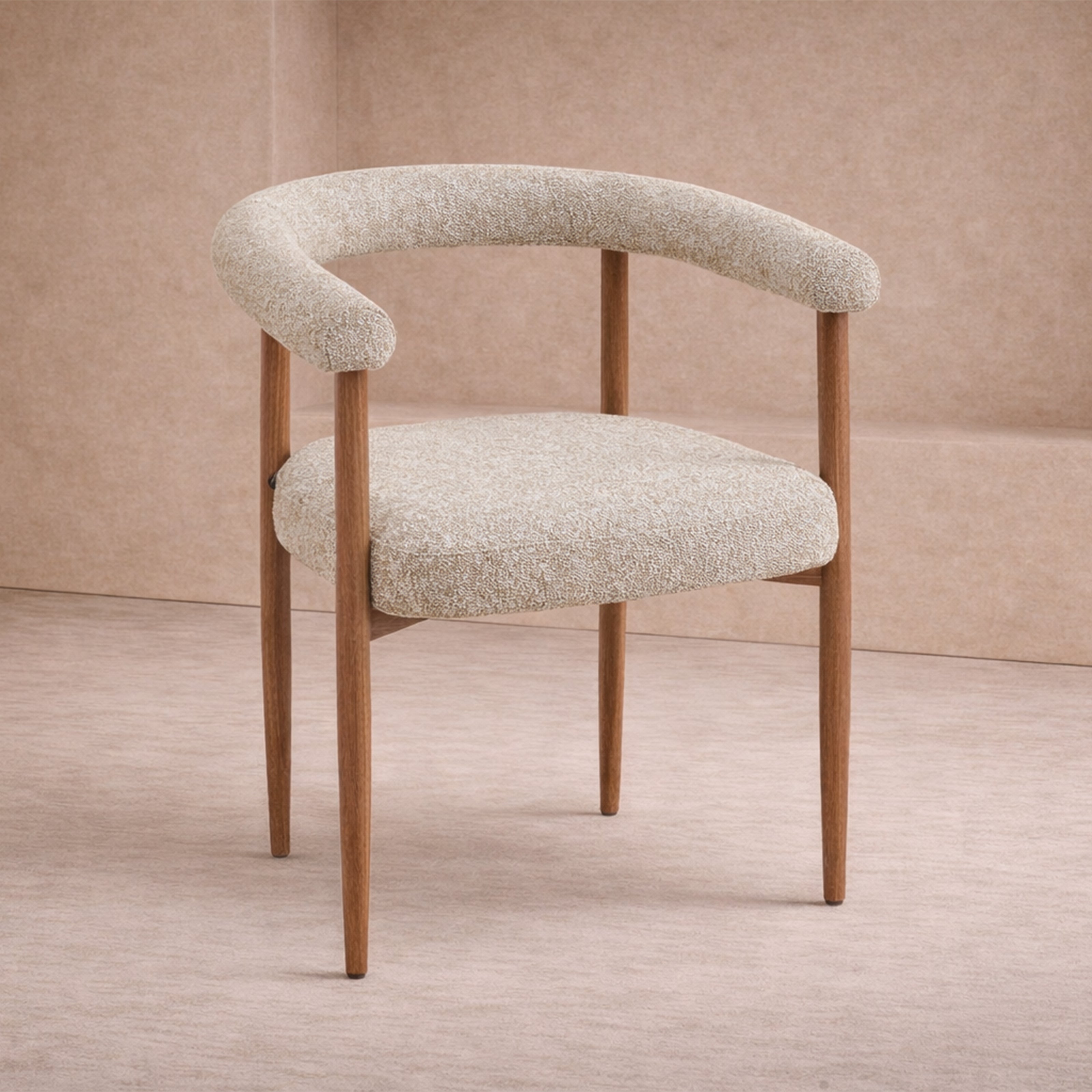 Nantes Outdoor Dining Chair - (Crib 5) Lima Beige and Walnut by Liang & Eimil