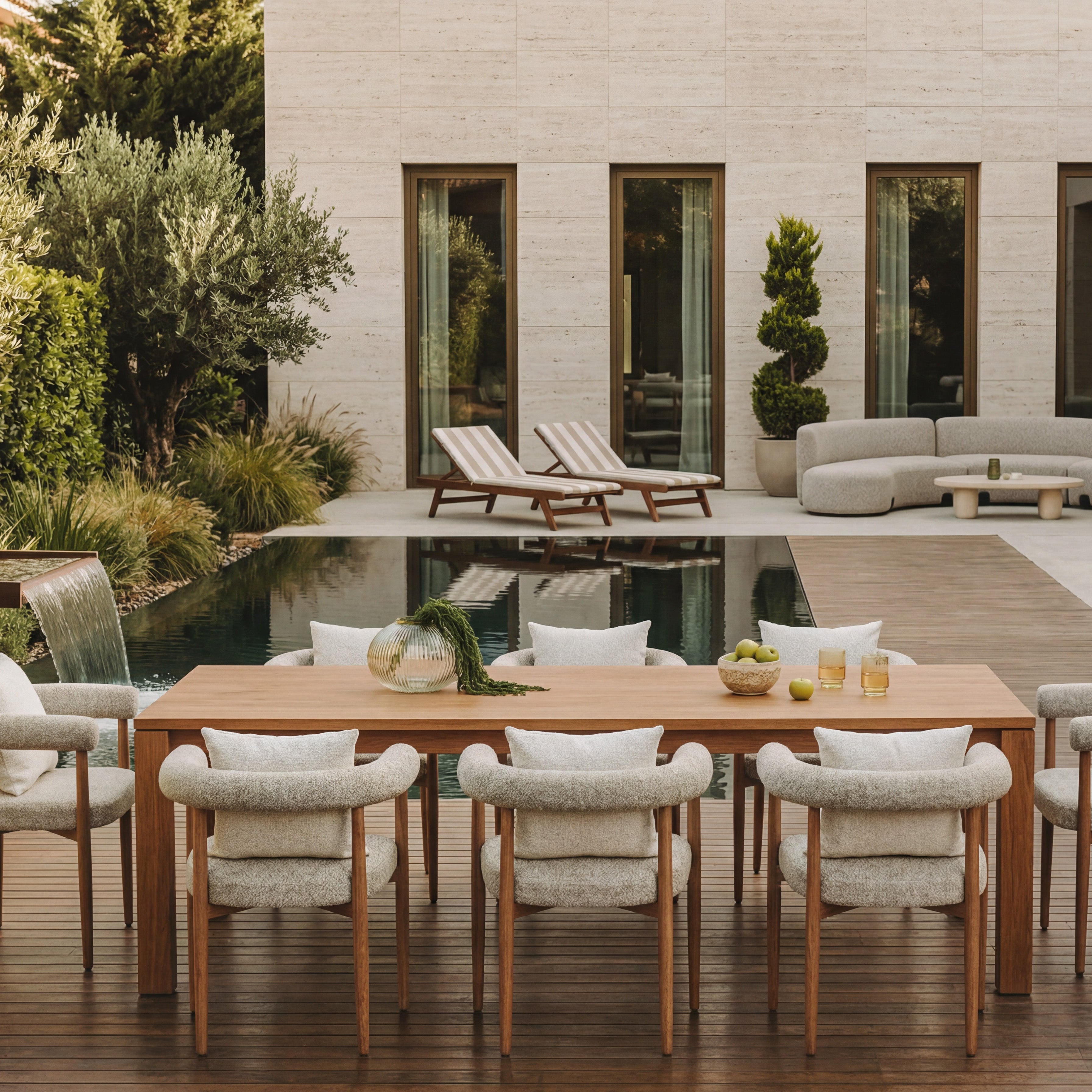 Nantes Outdoor Dining Chair - (Crib 5) Lima Beige and Walnut by Liang & Eimil