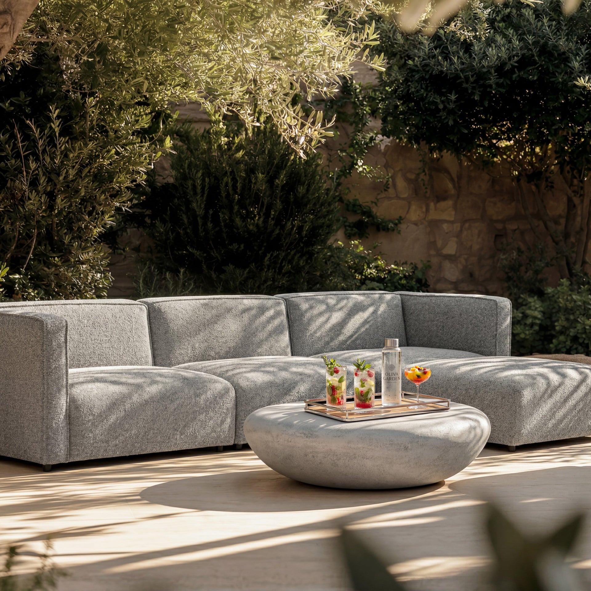 grey deep modular couches